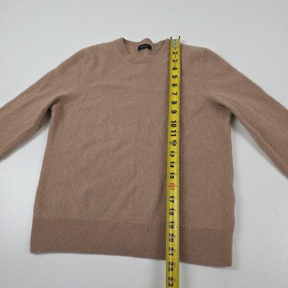 Quince Sweater Tan 100% Cashmere Crewneck Pullover Men's Medium Women's Large - Picture 4 of 12
